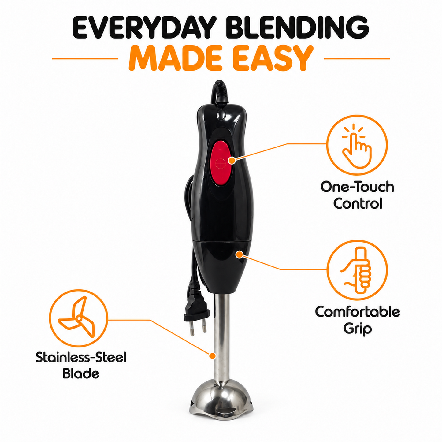 Kenwood Hand Blender with Stainless-Steel Blade